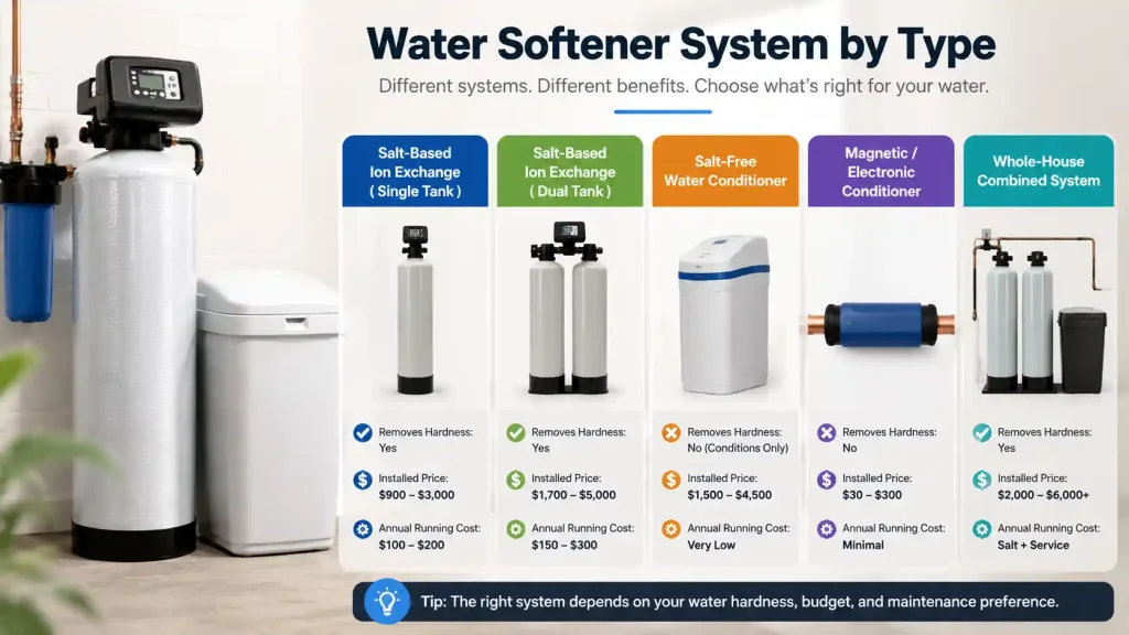 How Much Is a Water Softener System by Type