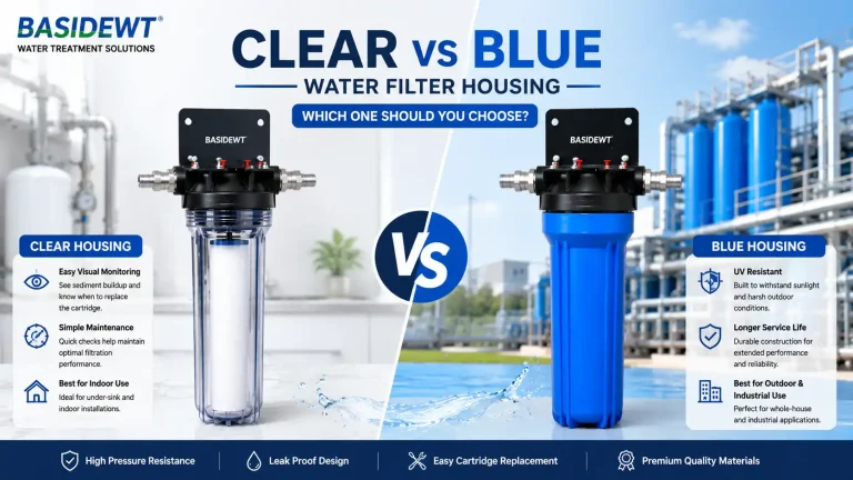 Clear vs Blue Water Filter Housing