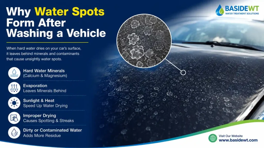 Water Spots Form After Washing a Vehicle