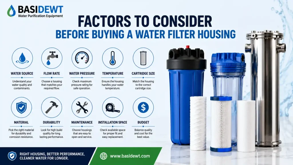 Factors to Consider Before Buying a Water Filter Housing