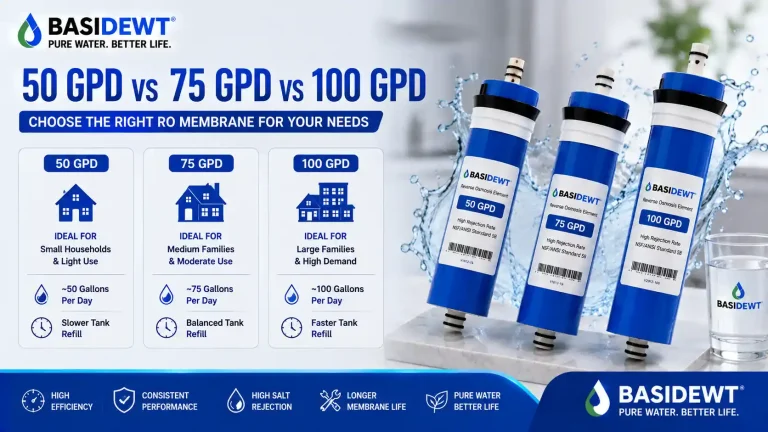 50 GPD vs 75 GPD vs 100 GPD RO Membrane