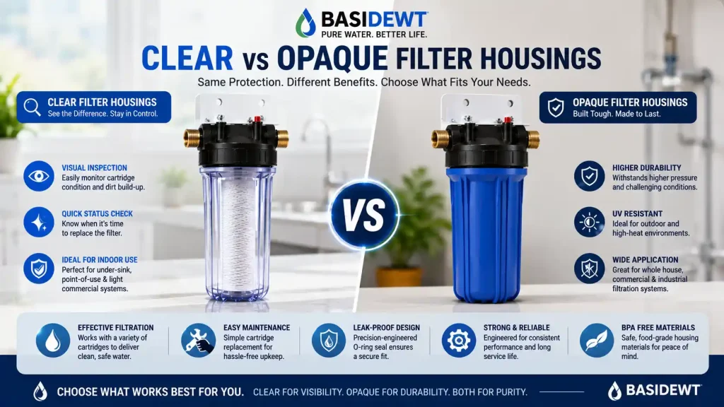 Clear vs Opaque Filter Housings