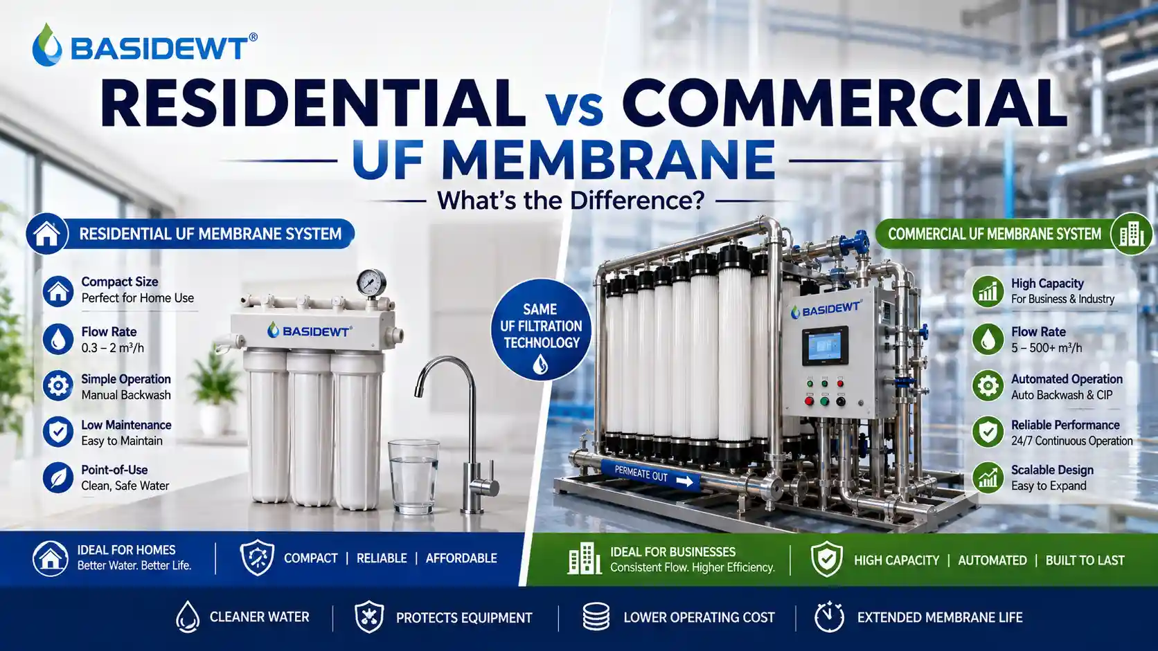 Residential vs Commercial UF Membrane: What’s the Difference?