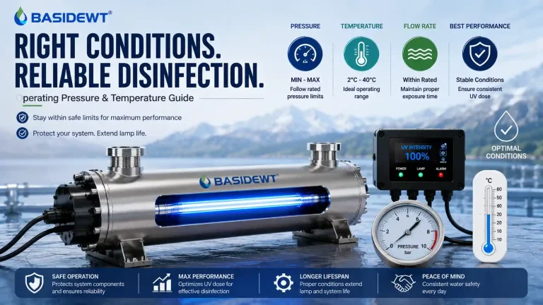 UV Water Sterilizer Operating Conditions