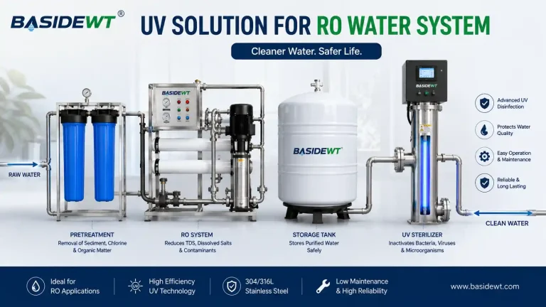 UV Water Sterilizer for RO Water Treatment