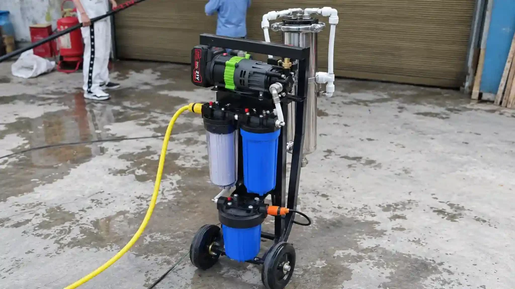 water fed pole system setup