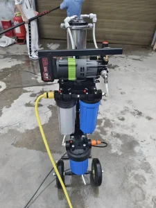 water fed pole system setup